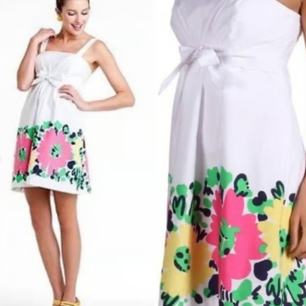 NWT Lilly Pulitzer Resort White Doodle Bug Daisy Avaline Dress Sz 6 MSRP $178